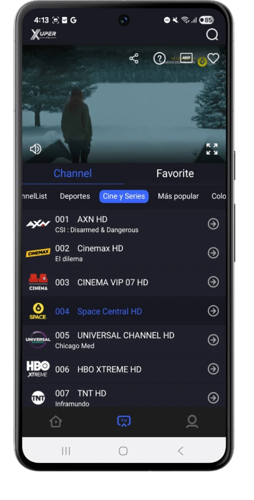 Xuper TV APK: lista de canales de cine y series en HD